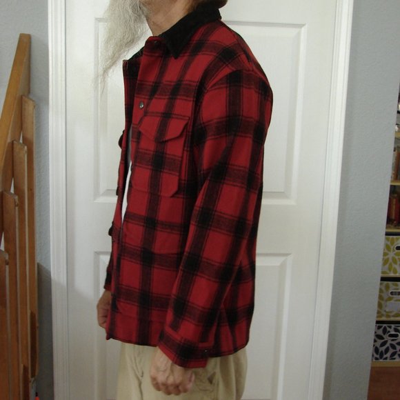 Mens Pendleton Wool Street Cruiser Coat 100 year celebration red plaid Large Jkt - Picture 2 of 16